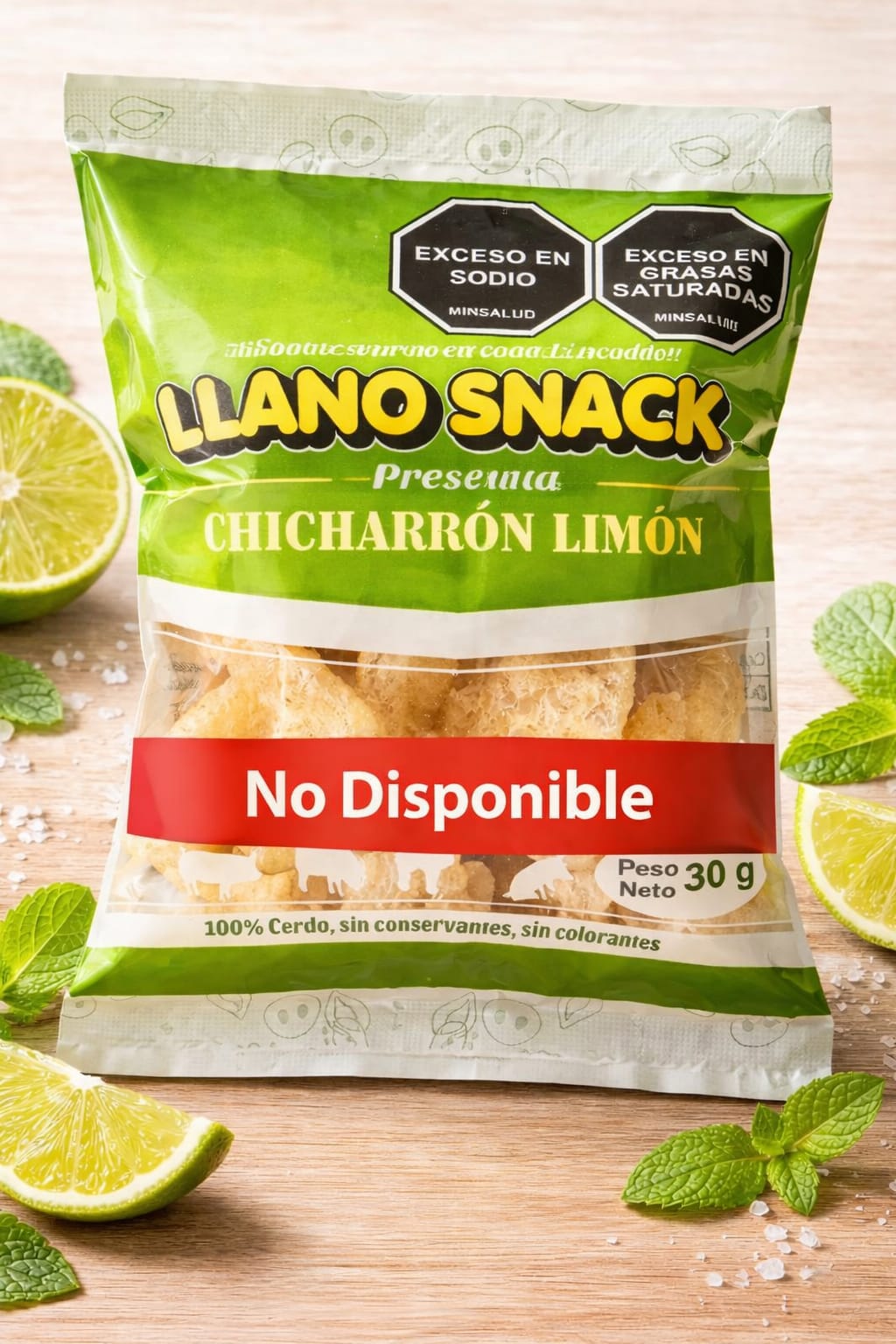 Llano Snacks — línea de productos, sabor Limón